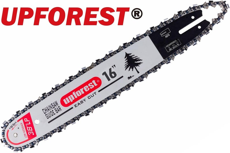 UPFOREST 16" Chainsaw Bar and Chainsaw Chain Combo Pitch: 3/8"LP, .050" Gauge,55 Drive Links for Stihl MS170 MS180 MS192 MS200 MS210 MS211 009 Gifts for Men, Father's Day Gifts for Dad (AS16055BQ1L) - Image 2